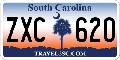 SC license plate ZXC620