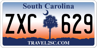 SC license plate ZXC629