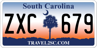 SC license plate ZXC679