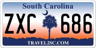 SC license plate ZXC686