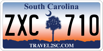 SC license plate ZXC710
