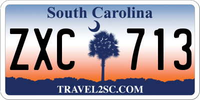 SC license plate ZXC713