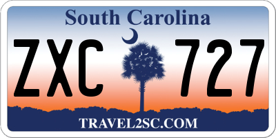SC license plate ZXC727