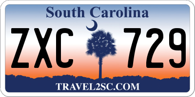 SC license plate ZXC729