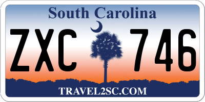 SC license plate ZXC746