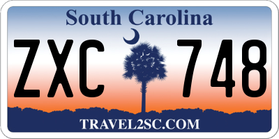 SC license plate ZXC748