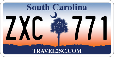 SC license plate ZXC771