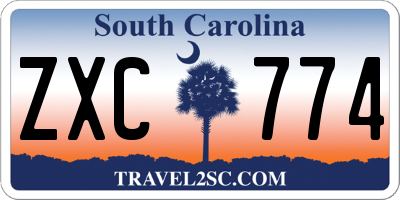 SC license plate ZXC774