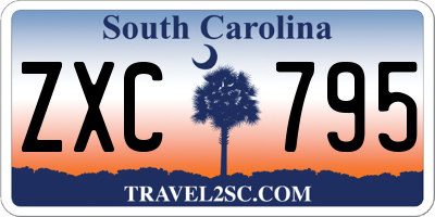 SC license plate ZXC795