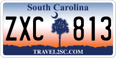 SC license plate ZXC813