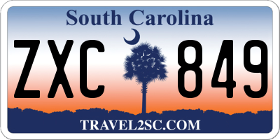 SC license plate ZXC849