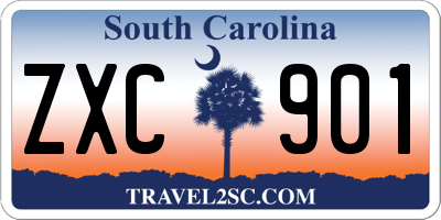 SC license plate ZXC901