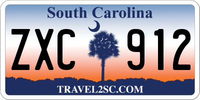 SC license plate ZXC912