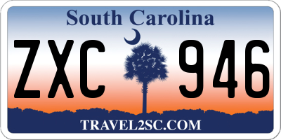 SC license plate ZXC946