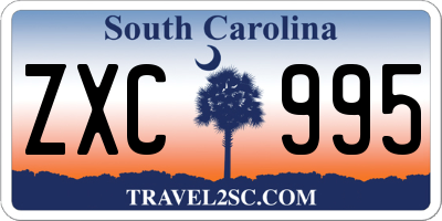 SC license plate ZXC995