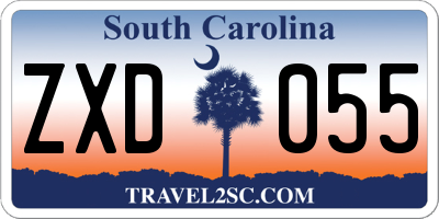SC license plate ZXD055