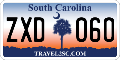 SC license plate ZXD060