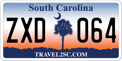 SC license plate ZXD064