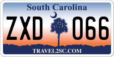SC license plate ZXD066