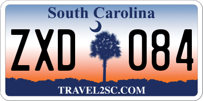 SC license plate ZXD084
