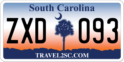 SC license plate ZXD093