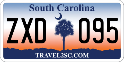 SC license plate ZXD095