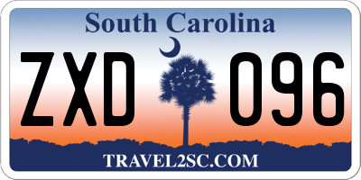 SC license plate ZXD096
