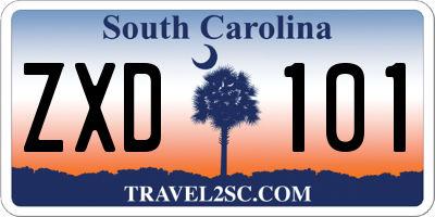 SC license plate ZXD101