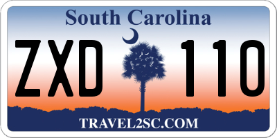 SC license plate ZXD110