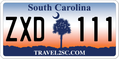 SC license plate ZXD111