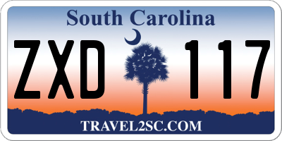 SC license plate ZXD117