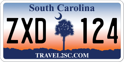 SC license plate ZXD124