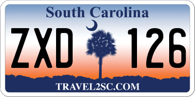 SC license plate ZXD126