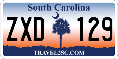 SC license plate ZXD129
