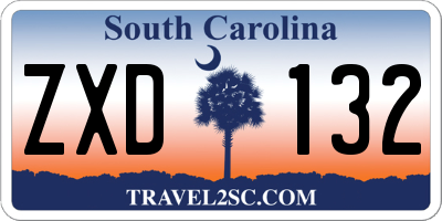 SC license plate ZXD132