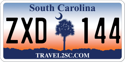 SC license plate ZXD144