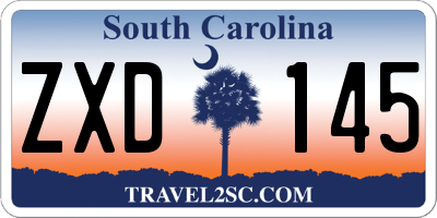 SC license plate ZXD145