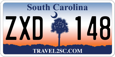 SC license plate ZXD148