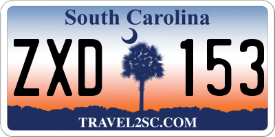 SC license plate ZXD153