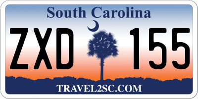 SC license plate ZXD155