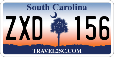 SC license plate ZXD156