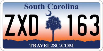 SC license plate ZXD163
