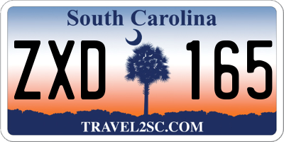 SC license plate ZXD165