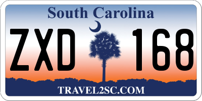 SC license plate ZXD168