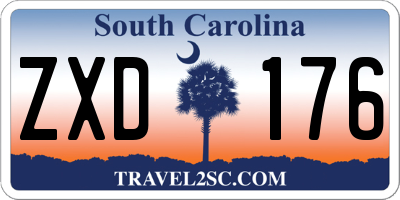 SC license plate ZXD176