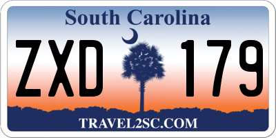 SC license plate ZXD179