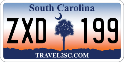 SC license plate ZXD199