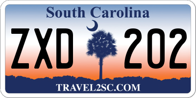 SC license plate ZXD202
