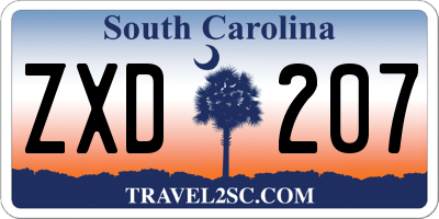 SC license plate ZXD207