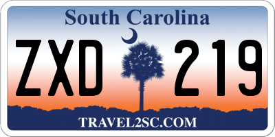 SC license plate ZXD219